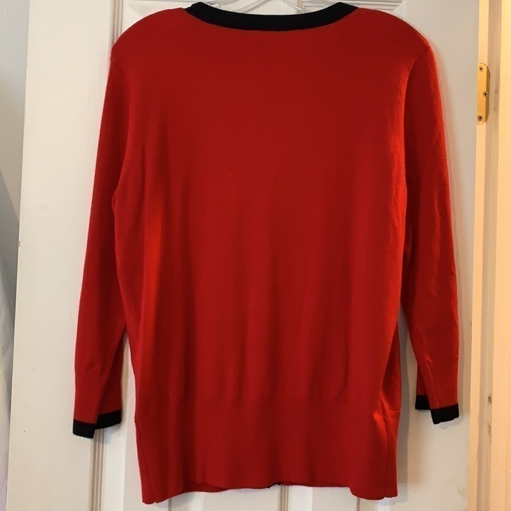 Audrey & Grace Red Cardigan Sweater - Picture 2 of 8